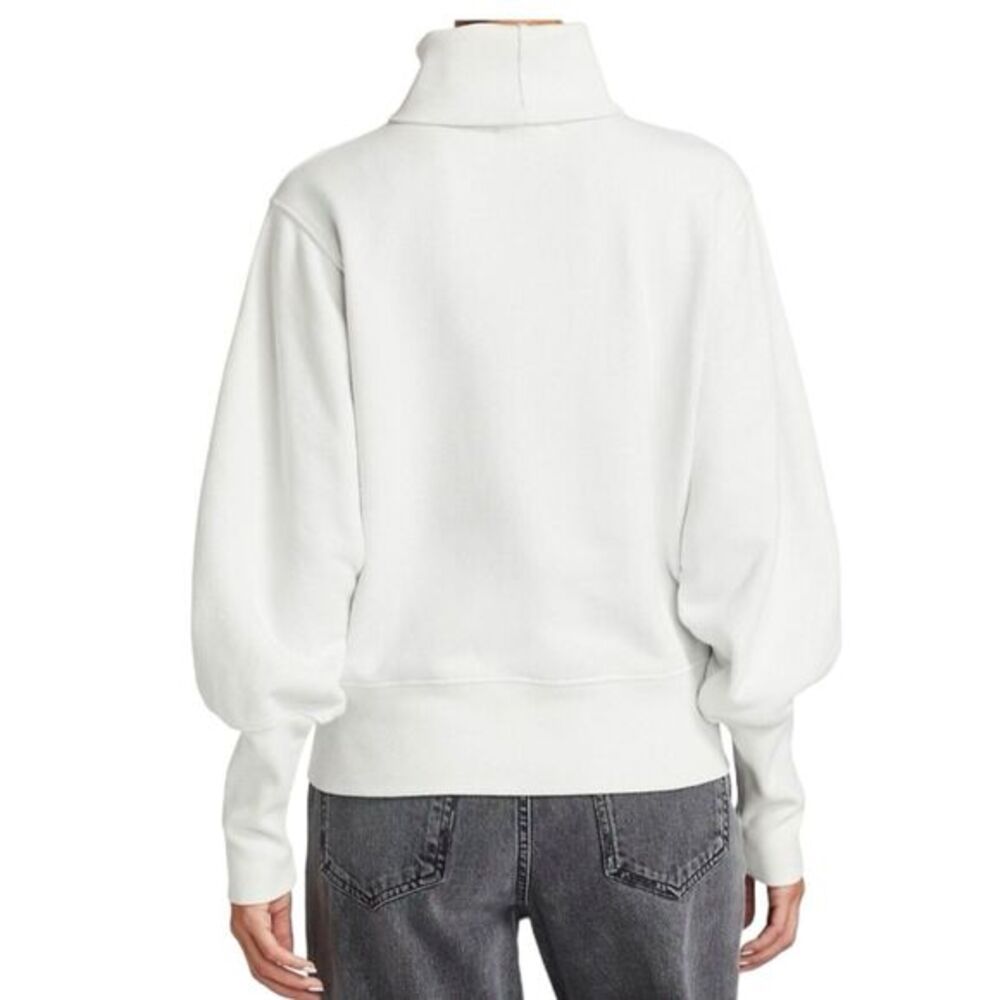NWT AGOLDE Turtleneck Sweatshirt Size‎ XS Ribbed Trim Pullover Minimalist Chic - Picture 3 of 15